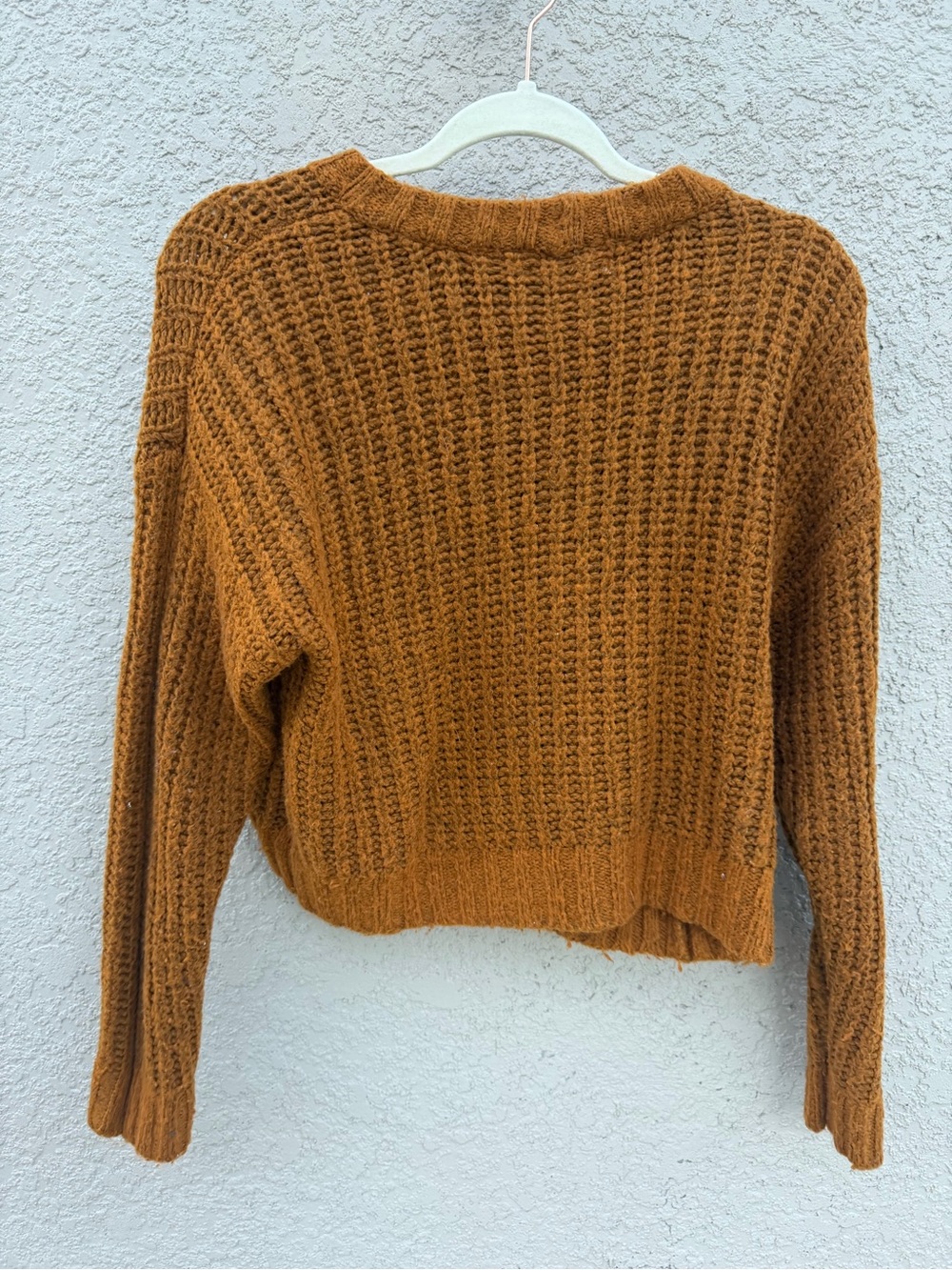 American Eagle Outfitters Chunky Crewneck Sweater - Rusty Orange